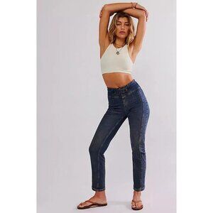 FREE PEOPLE Women's We The Free CRVY Dream State Straight Jeans Size 24
